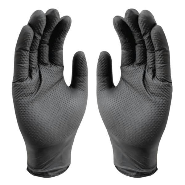 ZVG Nitril Structure Grip - nitrilové rukavice se strukturovaným povrchem, černé, XL,100 ks